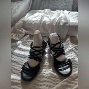 Montego Bay Club Black Strappy Sandals